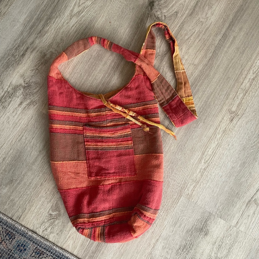 Reversible vintage beach bag